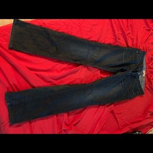 Paige dark wash straight leg jeans
